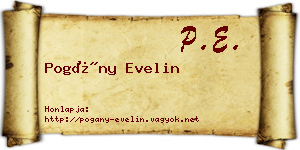 Pogány Evelin névjegykártya