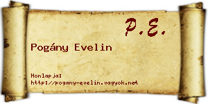 Pogány Evelin névjegykártya